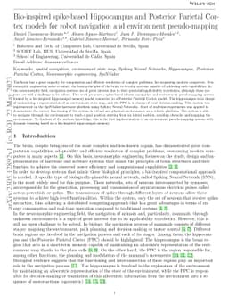 Bio-inspired spike-based Hippocampus and Posterior Parietal Cortex
  models for robot navigation and environment pseudo-mapping