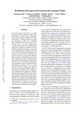 Rethinking Semi-supervised Learning with Language Models