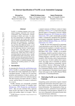 An Abstract Specification of VoxML as an Annotation Language