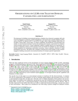 Observations on LLMs for Telecom Domain: Capabilities and Limitations