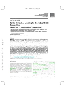 Partial Annotation Learning for Biomedical Entity Recognition