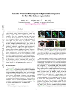Semantic-Promoted Debiasing and Background Disambiguation for Zero-Shot
  Instance Segmentation