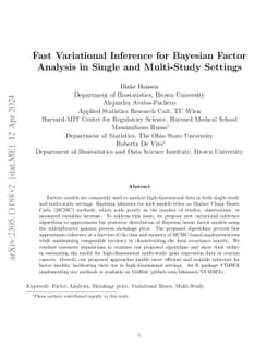 Fast Variational Inference for Bayesian Factor Analysis in Single and
  Multi-Study Settings