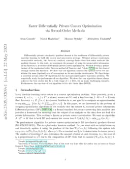 Faster Differentially Private Convex Optimization via Second-Order
  Methods