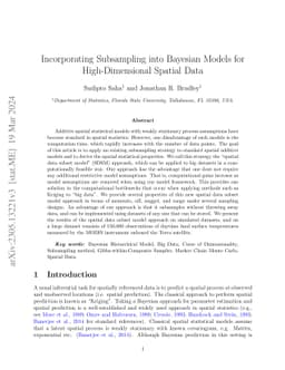 Incorporating Subsampling into Bayesian Models for High-Dimensional
  Spatial Data