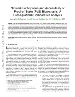 Network Participation and Accessibility of Proof-of-Stake (PoS)
  Blockchains: A Cross-platform Comparative Analysis