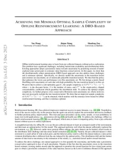 Achieving the Minimax Optimal Sample Complexity of Offline Reinforcement
  Learning: A DRO-Based Approach