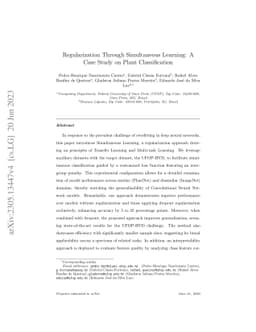 Regularization Through Simultaneous Learning: A Case Study on Plant
  Classification