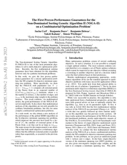 The First Proven Performance Guarantees for the Non-Dominated Sorting
  Genetic Algorithm II (NSGA-II) on a Combinatorial Optimization Problem