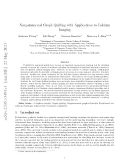 Nonparanormal Graph Quilting with Applications to Calcium Imaging