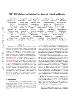 MIPI 2023 Challenge on Nighttime Flare Removal: Methods and Results