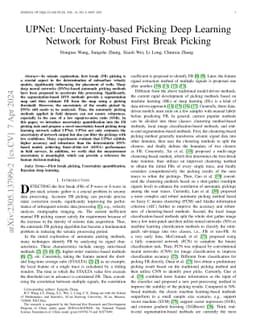 UPNet: Uncertainty-based Picking Deep Learning Network for Robust First
  Break Picking