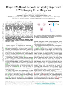 Deep GEM-Based Network for Weakly Supervised UWB Ranging Error
  Mitigation