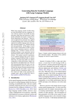 Generating Data for Symbolic Language with Large Language Models