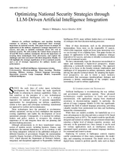 Optimizing National Security Strategies through LLM-Driven Artificial
  Intelligence Integration