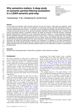 Why semantics matters: A deep study on semantic particle-filtering
  localization in a LiDAR semantic pole-map