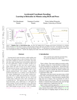 Accelerated Coordinate Encoding: Learning to Relocalize in Minutes using
  RGB and Poses