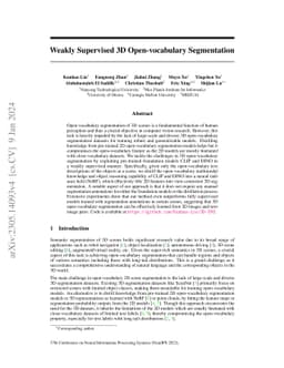Weakly Supervised 3D Open-vocabulary Segmentation