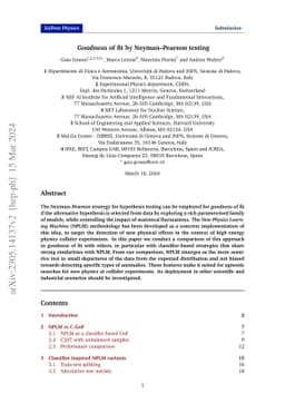 Goodness of fit by Neyman-Pearson testing
