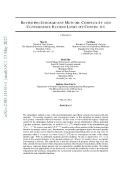 Revisiting Subgradient Method: Complexity and Convergence Beyond
  Lipschitz Continuity