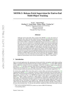 MOTRv3: Release-Fetch Supervision for End-to-End Multi-Object Tracking