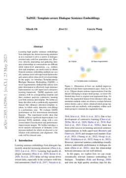 TaDSE: Template-aware Dialogue Sentence Embeddings