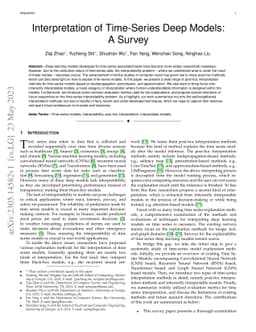 Interpretation of Time-Series Deep Models: A Survey