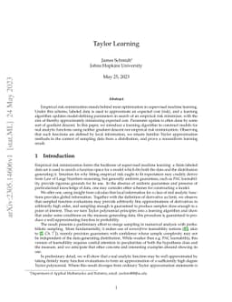 Taylor Learning