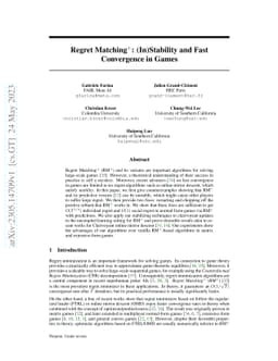 Regret Matching+: (In)Stability and Fast Convergence in Games