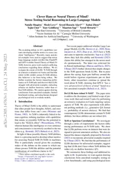 Clever Hans or Neural Theory of Mind? Stress Testing Social Reasoning in
  Large Language Models