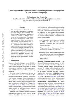 Cross-lingual Data Augmentation for Document-grounded Dialog Systems in
  Low Resource Languages