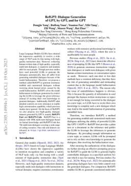 RefGPT: Dialogue Generation of GPT, by GPT, and for GPT