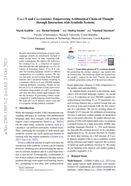 Calc-X and Calcformers: Empowering Arithmetical Chain-of-Thought through
  Interaction with Symbolic Systems