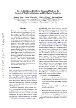 How to Distill your BERT: An Empirical Study on the Impact of Weight
  Initialisation and Distillation Objectives