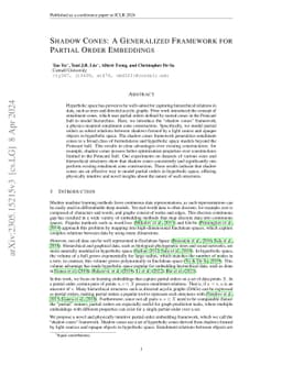 Shadow Cones: A Generalized Framework for Partial Order Embeddings
