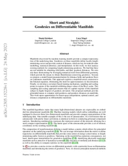 Short and Straight: Geodesics on Differentiable Manifolds