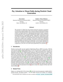 Attention to Mean-Fields for Particle Cloud Generation