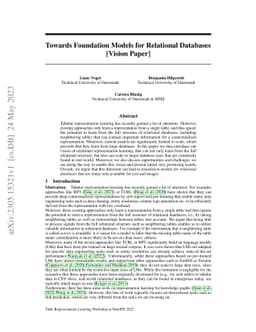 Towards Foundation Models for Relational Databases [Vision Paper]