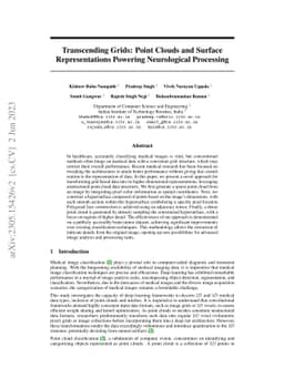 Transcending Grids: Point Clouds and Surface Representations Powering
  Neurological Processing