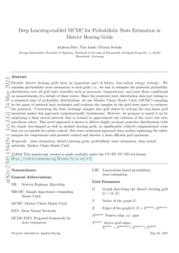 Deep Learning-enabled MCMC for Probabilistic State Estimation in
  District Heating Grids