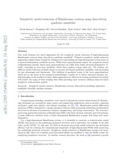 Symplectic model reduction of Hamiltonian systems using data-driven
  quadratic manifolds