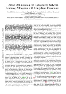 Online Optimization for Randomized Network Resource Allocation with
  Long-Term Constraints