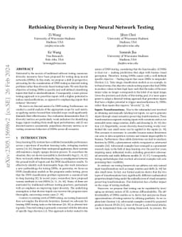 Rethinking Diversity in Deep Neural Network Testing