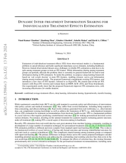 Dynamic Inter-treatment Information Sharing for Individualized Treatment
  Effects Estimation