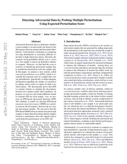 Detecting Adversarial Data by Probing Multiple Perturbations Using
  Expected Perturbation Score