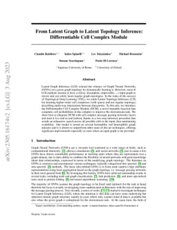 From Latent Graph to Latent Topology Inference: Differentiable Cell
  Complex Module