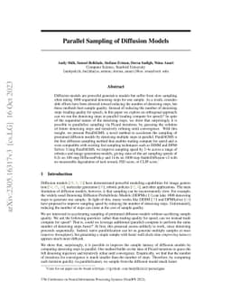 Parallel Sampling of Diffusion Models