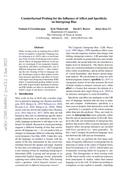 Counterfactual Probing for the Influence of Affect and Specificity on
  Intergroup Bias