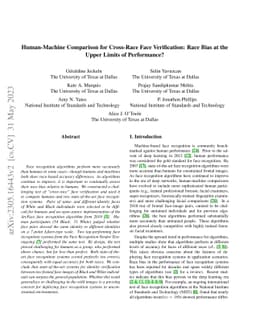 Human-Machine Comparison for Cross-Race Face Verification: Race Bias at
  the Upper Limits of Performance?
