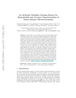 An AI-Ready Multiplex Staining Dataset for Reproducible and Accurate
  Characterization of Tumor Immune Microenvironment